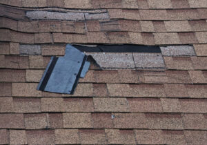 roof with loose shingles