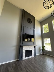 Home remodel with fireplace in the living room